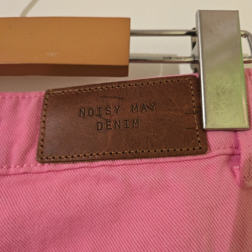 Noisy May Pink Wide Leg Jeans Amanda Style Size 26 x 32 - Picture 9 of 13